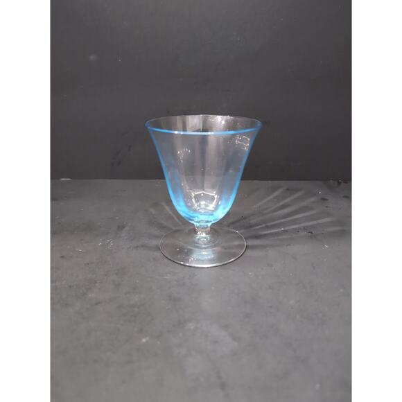 Fostoria Oyster Fruit Cocktail Glass, Azure‎ Optics 3.5", Vintage Glassware - Picture 4 of 10
